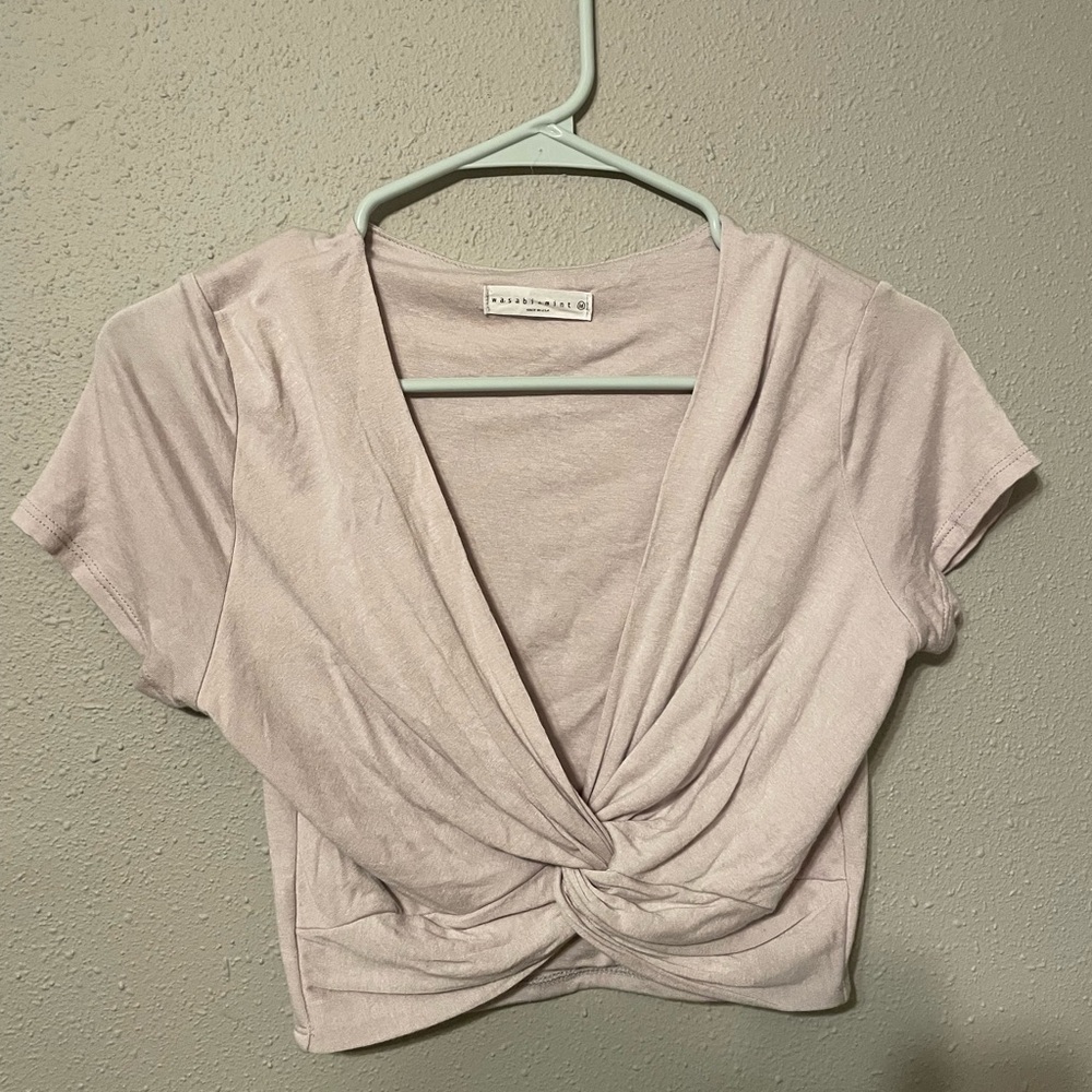 Mauve Twist Crop Top